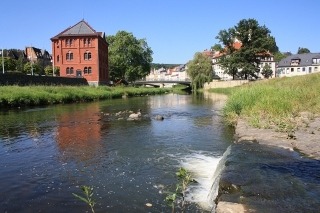 Blick zur Friedensbrücke Greiz