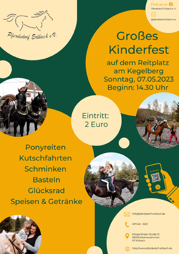 Kinderfest des Vereins Pferdedorf Erlbach2023