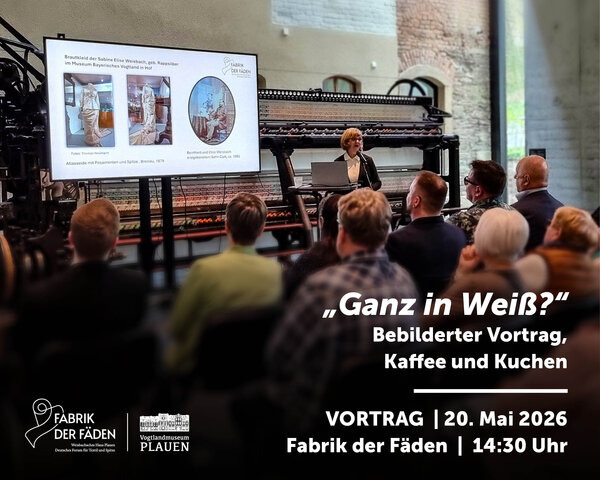 Bebilderter Vortrag in der Fabrik der Fäden