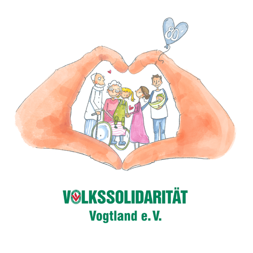 das Logo zum 80-jährigen Jubiläum der Volkssolidarität Vogtland e. V.