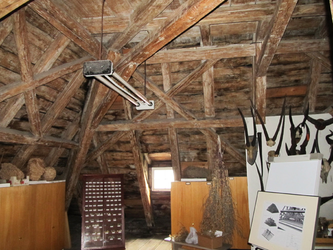 Blick in den Dachboden des Schreiberschen Hauses