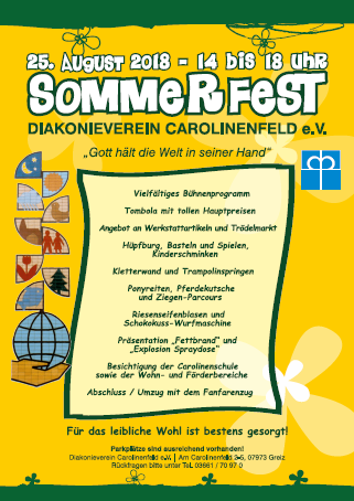 Herzliche Einladung zum Sommerfest 2018