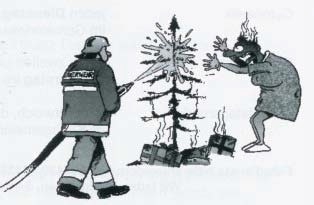 Karikatur Feuerwehr