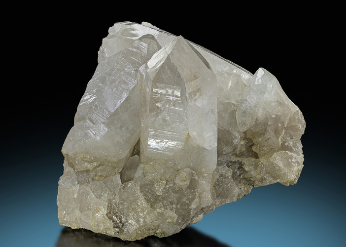 Hochglänzende Quarz-Kristalle, Kuhbergbruch, Neumühle, Thüringen, 12 x