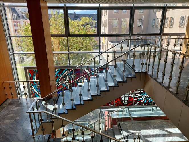 Treppenhaus in der ehemaligen SED-Bezirksleitung