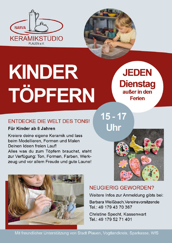 Einladung zum Kindertöpfern