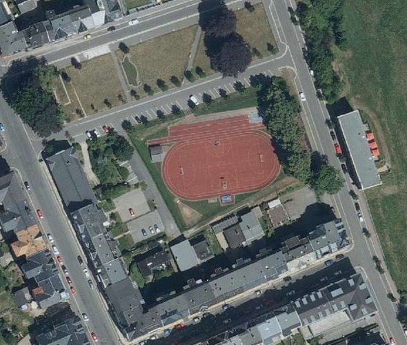 Luftbildaufnahme Siegelohplatz Auerbach