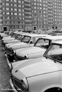 Parkende Trabis 1988