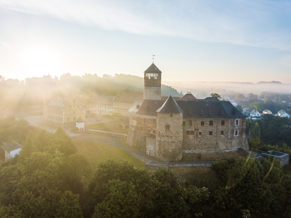 Luftsaufnahme Schloss Voigtsberg
