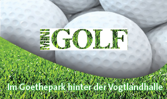 Mini-Golf hinter der Vogtlandhalle