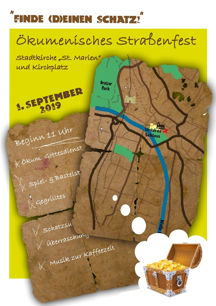 Plakat ÖSF 2019 mit Schatztruhe Vorschlag 2